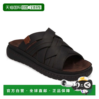 自营Dockers Mens Seville Tumbled Full Grain Open Toe Sandal