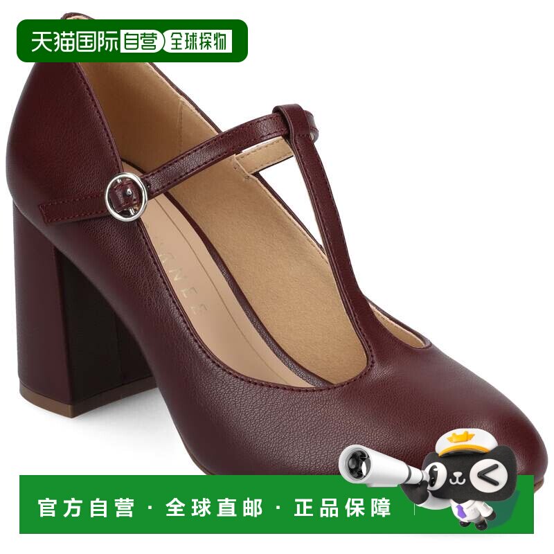 自营journee collectionJournee女式Talani T带连衣裙打底鞋-牛血