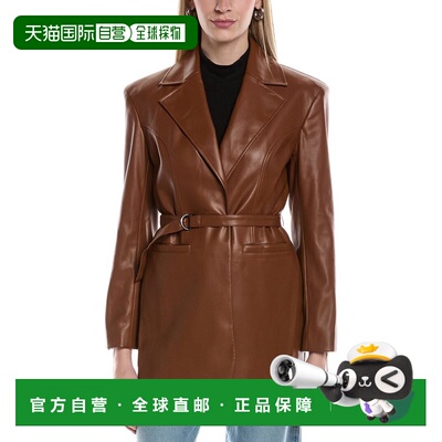自营Kenneth Cole Belted Jacket - brown 美国奥莱直发外套