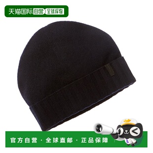 自营Vince Reverse Jersey Cuffed Boiled Cashmere Hat - blue