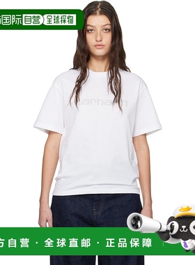 1h可退 香港直邮潮奢 CARHARTT WIP 女士 白色 Rivet Script T 恤