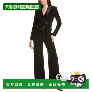 美国奥莱直发 黑色 自营Adrianna Papell针织组合燕尾服连身裤