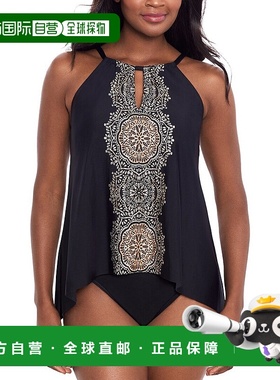 自营Miraclesuit  Peephole Tankini - black 美国奥莱直发泳衣