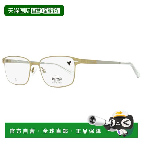 自营Shinola男式Flexon矩形眼镜SH31002 719缎面金52mm-719 美国