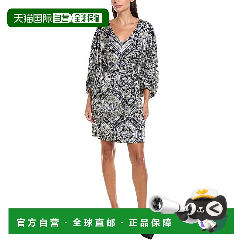 自营tyler boe Val Silk Mini Dress - blue 美国奥莱直发