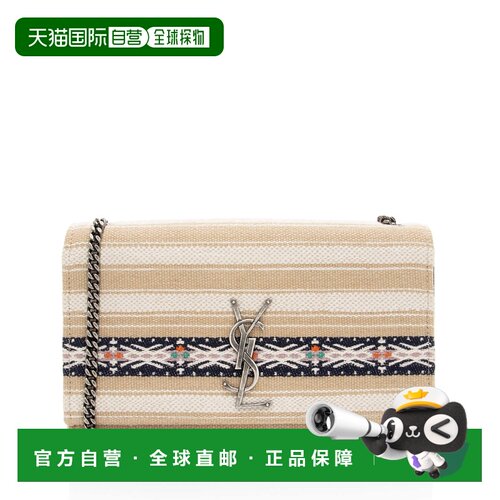 自营Saint Laurent Canvas Printed Monogram Kate Shoulder Bag