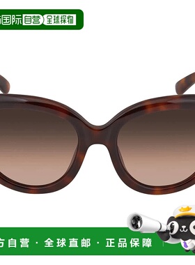 美国直邮自营Salvatore Ferragamo Brown Oval Ladies Sunglasse