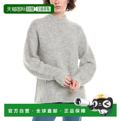 自营Madewell Vesta Boucle厚羊毛和羊驼毛混纺毛衣-灰色 美国奥