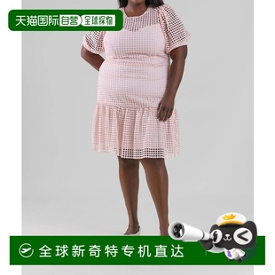 腮红 自营 钩针蕾丝连衣裙 donna 美国奥 morganImani