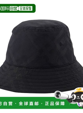 自营 burberryTonal Bias Buket帽子-博柏利-合成-黑色-黑色 美国