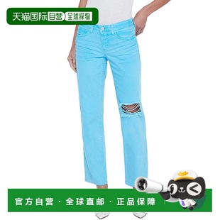 蓝色 自营 Nevia低腰直筒水上紧身牛仔裤 agenceL’AGENCE 美国