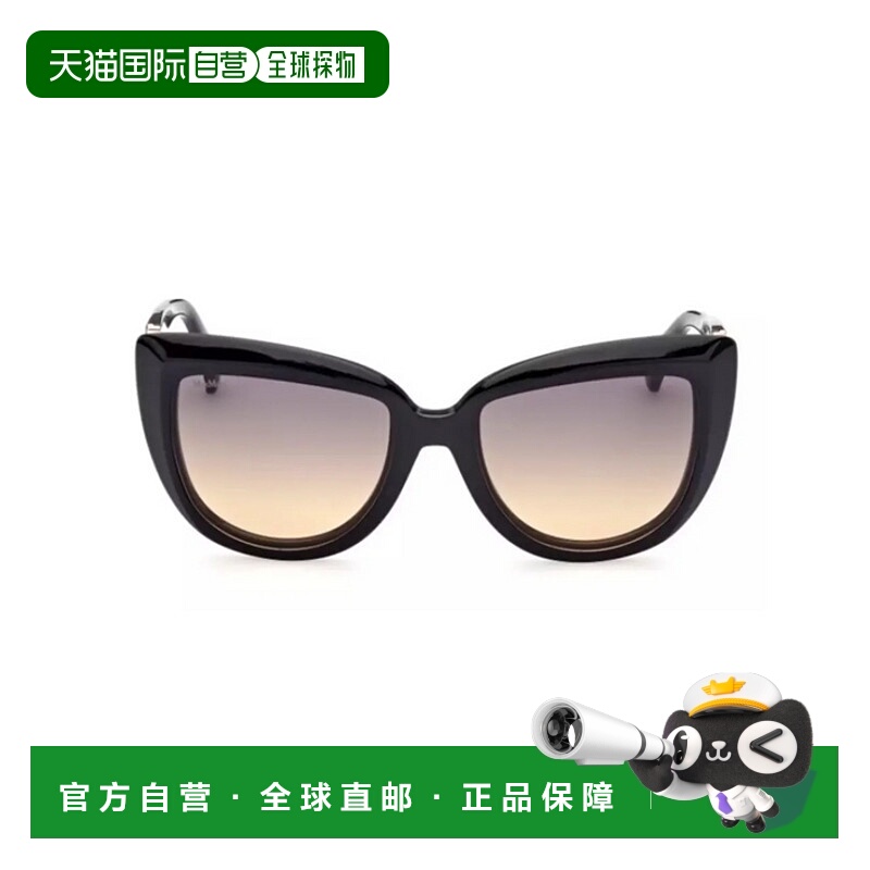 自营 max maraMaxMara MM0029猫眼太阳镜-闪亮的黑烟 美国奥莱直