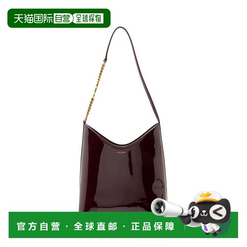 自营Saint Laurent Patent Leather Rendez-Vouz Medium Hobo - r