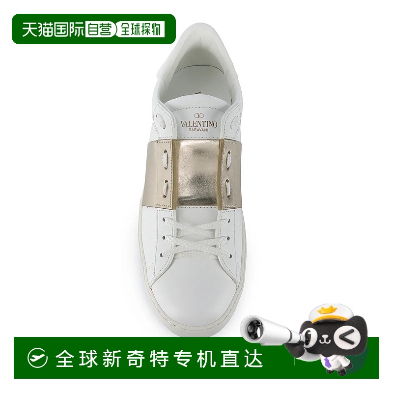 自营 valentino华伦天奴开放式低帮皮革运动鞋-白色 【美国奥莱】