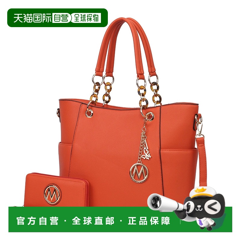 自营 mia k collectionBonita手提包带钱包-2件-橙色 美国奥莱直