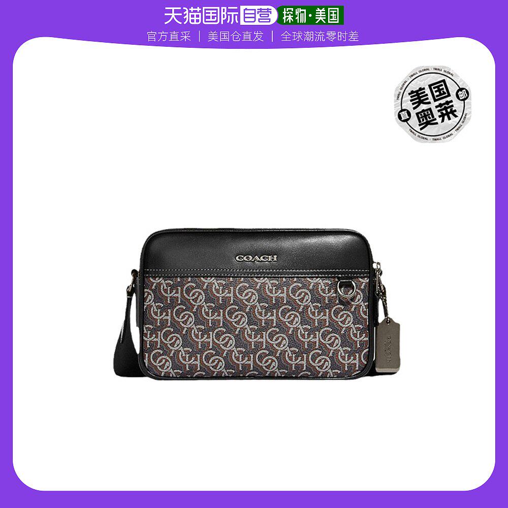 Coach/蔻驰 Graham 男款字母印花斜挎包单肩相机包CF484 【美国奥