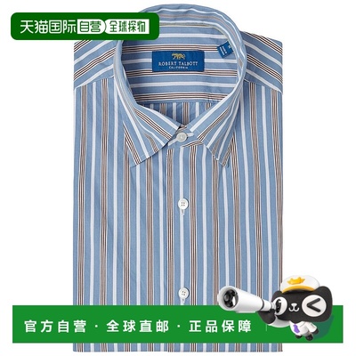 自营Robert Talbott  Morgan Check Shirt - navy/tan 美国奥莱直