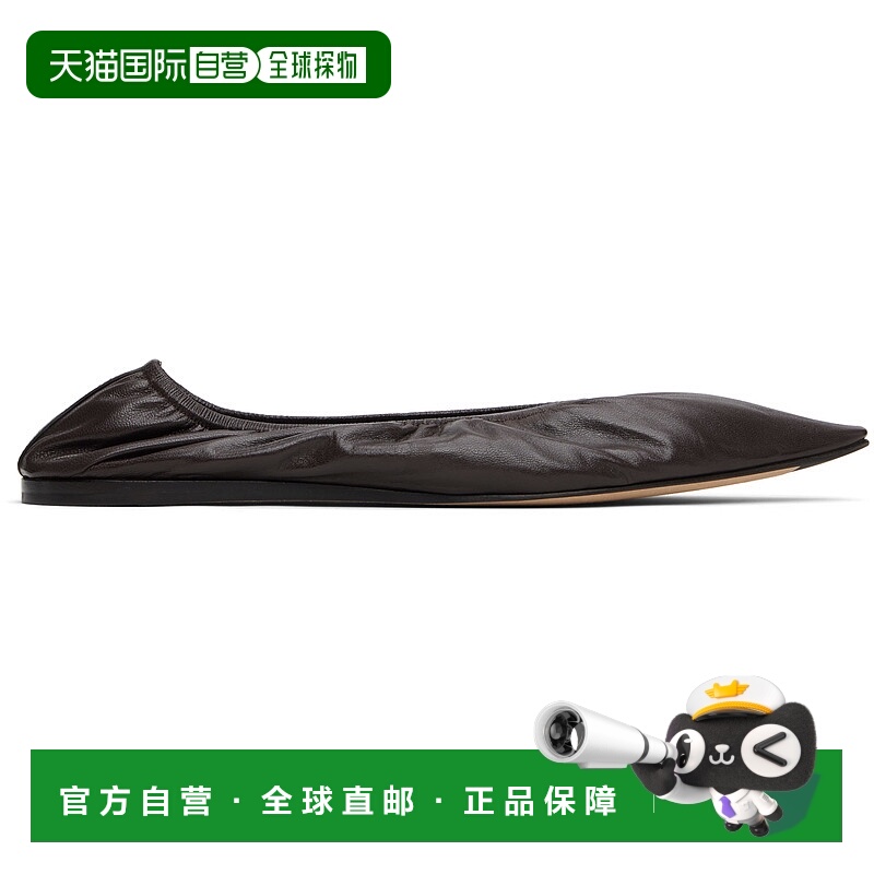 1h可退 香港直邮潮奢 The Row 女士 棕色 Liisa 芭蕾鞋 F1577SL1