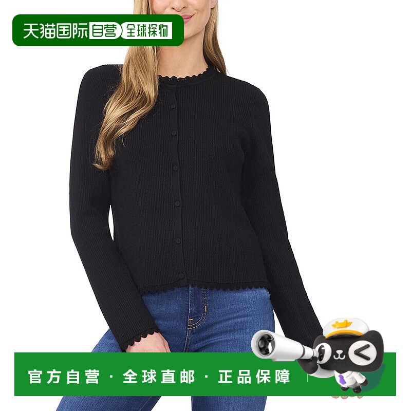 自营CeCe修身开衫-黑色 美国奥莱直发