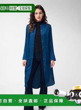 自营 adrienne landau长款蓝宝石纽扣正面Tunic-蓝宝石 美国奥莱