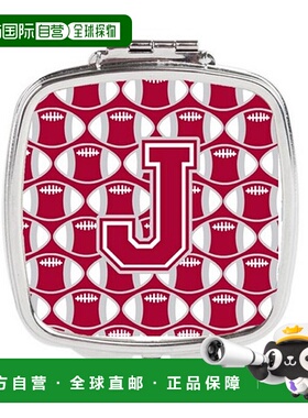 自营 Carolines Treasures CJ1065-JSCM 字母 J 足球深红色&正品