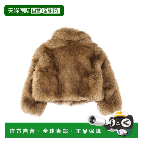 自营stand studioBeige Faux Fur Jacket - brown 美国奥莱直发