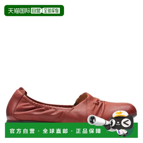自营Clarks Rena Way in Brown Leather - chestnut leather 美国