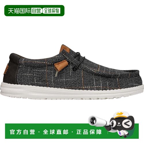 自营Hey Dude Wally 40402-030男士灰色Moc脚趾休闲鞋SHOP742-灰