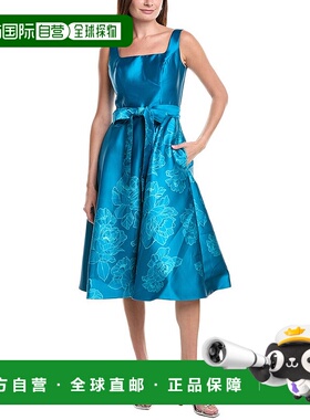 自营 Rene Ruiz提花迷笛连衣裙-蓝色 美国奥莱直发