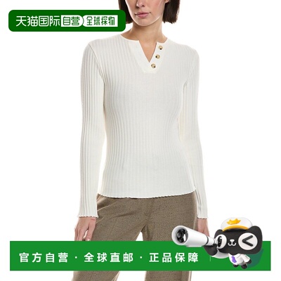 自营Vince Rib Henley Shirt - white 美国奥莱直发