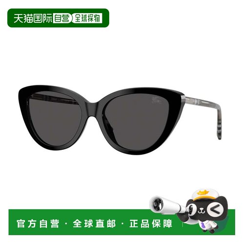 自营Burberry男女通用55 mm黑色太阳眼镜-黑色 美国奥莱直发配饰