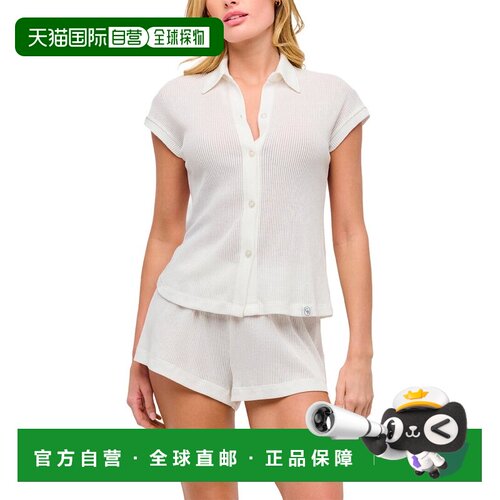 自营Cosabella Armonia Cap Sleeve Pajama Top - white 美国奥莱