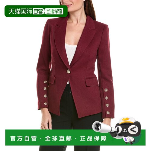 自营Tahari asl petite西装外套-蔓越莓 美国奥莱直发