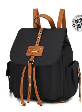 mia k collectionPaula Backpack for Women's - black-cognac 【