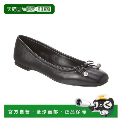 自营 Jimmy Choo Elme皮革平底鞋-黑色 美国奥莱直发一脚蹬