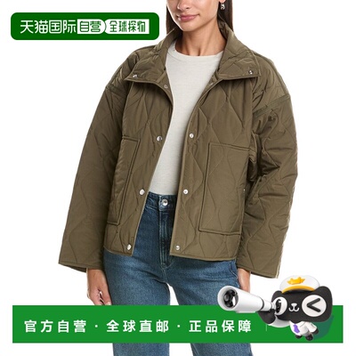 自营rag & bone Billie绗缝夹克-绿色 美国奥莱直发