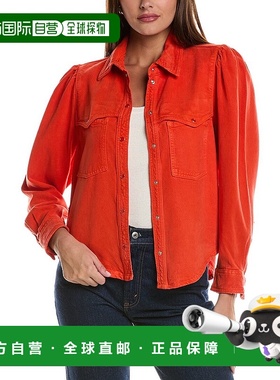 自营 BOSS Hugo BOSS Benedetta夹克-橙色 美国奥莱直发泡泡袖