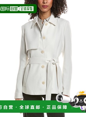 自营Theory Short Trench Coat - white 美国奥莱直发