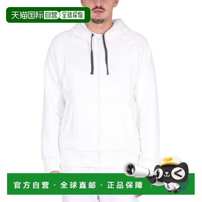 自营dieselWhite Hooded Sweatshirt With Relaxed Fit - white
