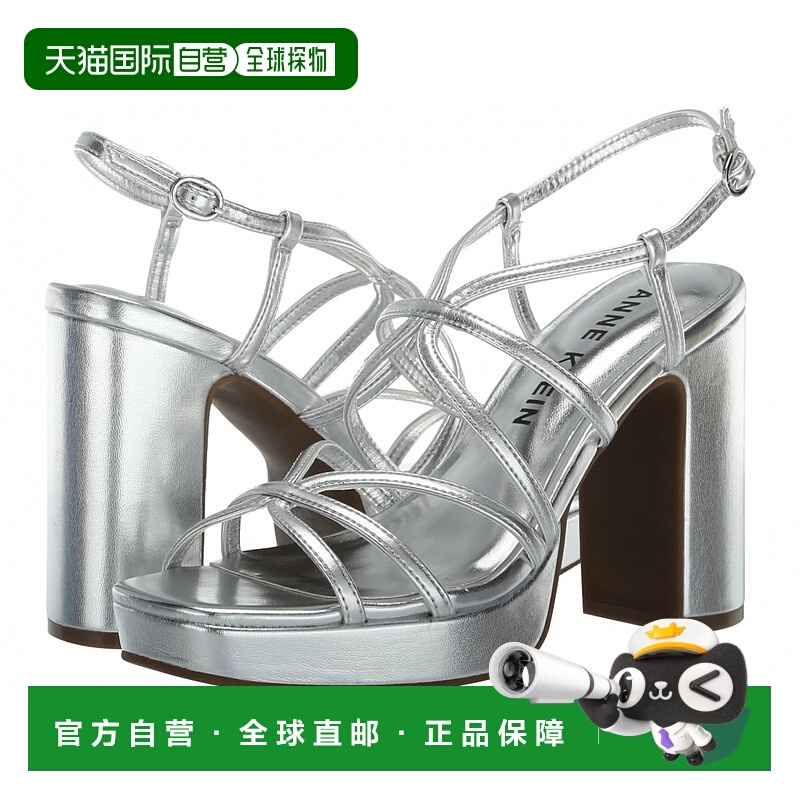 1h可退 美国直邮安妮 克莱因 泽农 银凉鞋罗马鞋