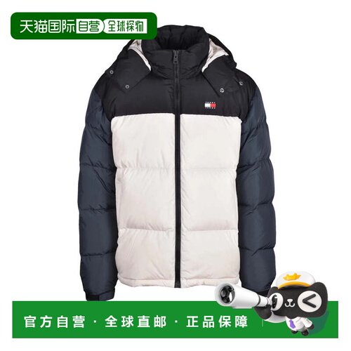 自营tommy jeansBlack/White Polyester Down Men's Two-Tone Jac
