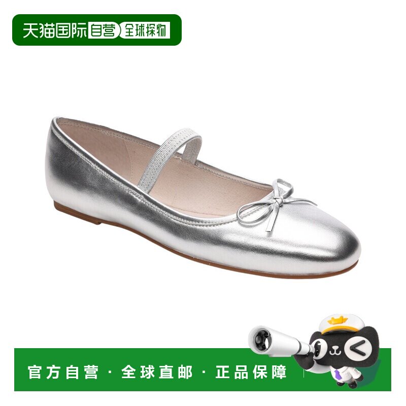 自营Sanctuary简易皮革平底-银色 美国奥莱直发
