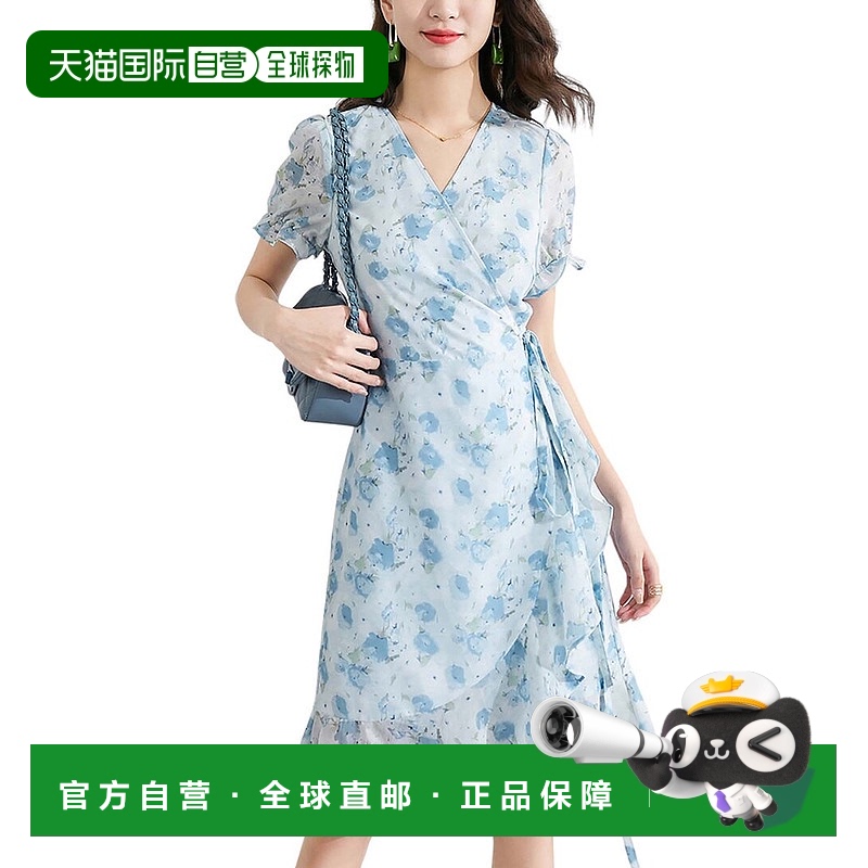 自营 ONEBUYE连衣裙-浅蓝色 美国奥莱直发服饰