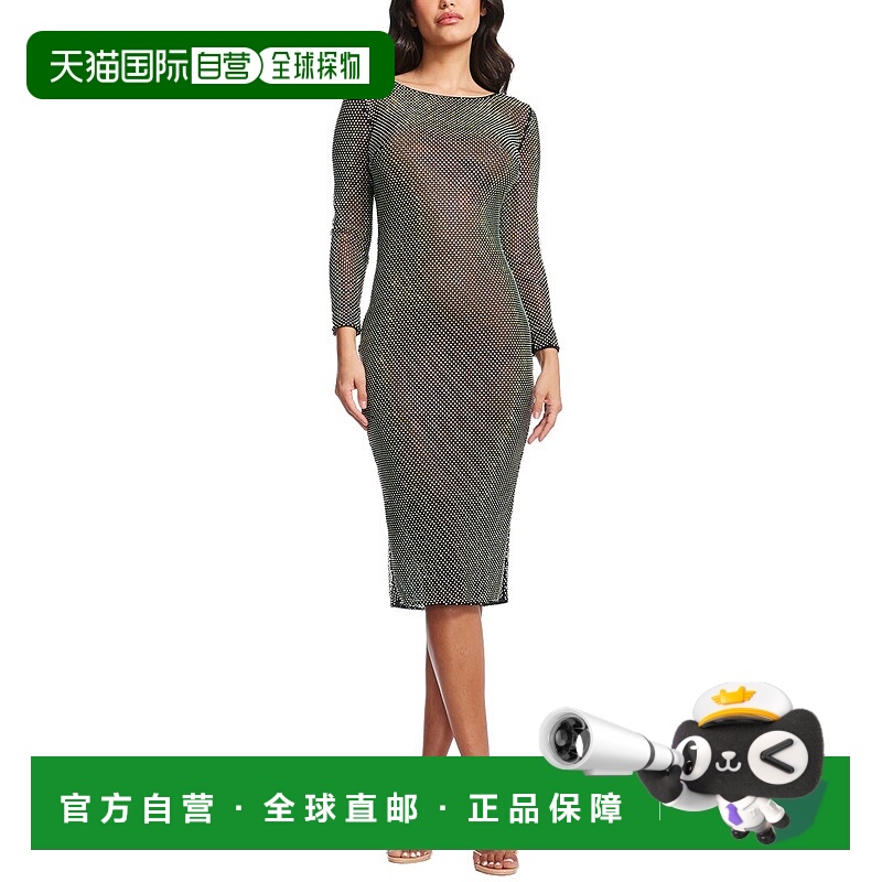 自营Dress The Population Emery Sheath Dress - black multi 美