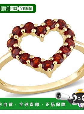 自营 mimi & max4/5 克拉 TGW 石榴石心形戒指 10k 金 - 红色 美