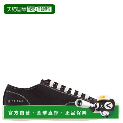 自营common projects常见项目锦标赛帆布运动鞋-黑色 美国奥莱直
