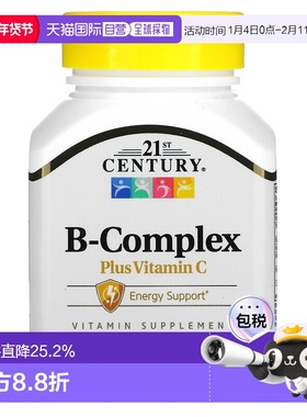 香港直发21st centuryB族维生素有助神经系统健康100片