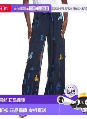 自营Johnny Was Katerini Pant - blue 美国奥莱直发休闲裤阔腿裤
