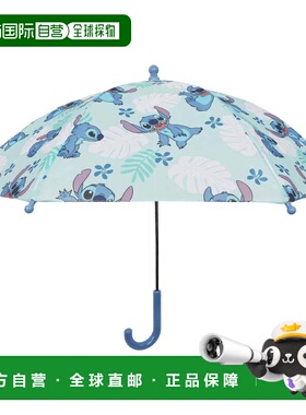 自营Disney Stitch Tropical Leaf Kids Umbrella - teal 美国奥