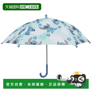 自营Disney Stitch Tropical Leaf Kids Umbrella - teal 美国奥